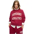 Superdry Superdrytil kvinder. W2012155A Athletic Essentials oversized sweatshirt rød (M), Casual, Bomuld
