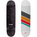 Player Mesh White 8.0"X31.50" Skateboard deck mønster