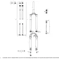 RockShox Debonair 51 Offset Pike B1-b2/select/select Plus/ultimate B3 Krone/styre/overrørssamlingsgaffel