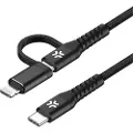 Celly Usbc2in1bk Usb-c Til Lightning Adapter 2 M