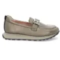Hispanitas Hispanitastil kvinder. HI243621 Bolment loafers i blyfarvet læder (37), Sølvfarvet, 3-5 cm, Ingen, Casual