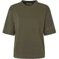 Pepe Jeans Pepe Jeanstil kvinder. PL505950 Frisia grøn T-shirt (M), Casual, Korte ærmer, Økologisk bomuld, Bæredygtig