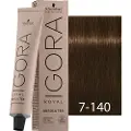 Schwarzkopf Schwarzkopf-Professional Haarfarver Igora-RoyalAbsolutes Permanent Anti-Age Color Creme 7-140 Mellemblond cendré beige natur 60 ml (1.450,00 kr / 1 l)
