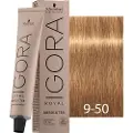 Schwarzkopf Schwarzkopf-Professional Haarfarver Igora-RoyalAbsolutes Permanent Anti-Age Color Creme 9-50 Ekstra Lyseblond gylden natur 60 ml (1.467,00 kr / 1 l)