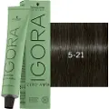 Schwarzkopf Schwarzkopf-Professional Haarfarver Igora-Zero-AmmCendrés & CoolsPermanent Color Cream 5-21 Lysebrun aske cendré 60 ml (1.467,00 kr / 1 l)