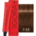 Schwarzkopf Schwarzkopf-Professional Haarfarver Igora-RoyalPermanent Color Cream 7-55 Mellemblond gylden ekstra 60 ml (1.483,00 kr / 1 l)