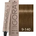 Schwarzkopf Schwarzkopf-Professional Haarfarver Igora-RoyalAbsolutes Permanent Anti-Age Color Creme 9-140 Ekstra lysblond cendré beige natur 60 ml (1.483,00 kr / 1 l)