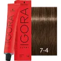Schwarzkopf Schwarzkopf-Professional Haarfarver Igora-RoyalPermanent Color Cream 7-4 Mellemblond beige 60 ml (1.483,00 kr / 1 l)