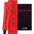 Schwarzkopf Schwarzkopf-Professional Haarfarver Igora-RoyalPermanent Color Cream 5-99 Lysebrun violet ekstra 60 ml (1.483,00 kr / 1 l)