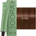 Schwarzkopf Schwarzkopf-Professional Haarfarver Igora-Zero-AmmChocolatesPermanent Color Cream 6-68 Mørkeblond choko rød 60 ml (1.467,00 kr / 1 l)
