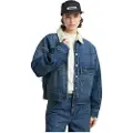 G-Star G-Startil kvinder. D25340-D536-G326 Drifter Sherpa-jakke blå (XXS), Casual, Bomuld, Denim