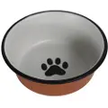Boon Rustfrit stål foderskål terracotta look