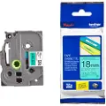 Brother Tape 18mm Tze-741 Sort/grøn