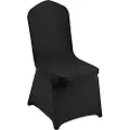 Vevor Stretch Spandex Foldstolbetræk, Universal Passende Stolebetræk, Aftageligt Vaskbart Beskyttende Slipbetræk, Til Bryllup, Ferie, Banket, Fest, Fejring, Spisning (50 STK. Sort)
