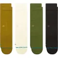 Stance Icon Crew 4 Pack Socks grøn