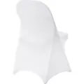 Vevor Stretch Spandex Foldstolbetræk, Universal Passende Stolebetræk, Aftageligt Vaskbart Beskyttende Slipbetræk, Til Bryllup, Ferie, Banket, Fest, Fejring, Spisning (12 STK. Hvid)