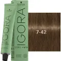 Schwarzkopf Schwarzkopf-Professional Haarfarver Igora-Zero-AmmBeige og guldPermanent Color Cream 7-42 Middelblond beige aske 60 ml (1.467,00 kr / 1 l)