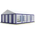 TOOLPORT 5x8m, Partytelt, PVC-teltdug, blå og hvid