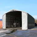 TOOLPORT 6x36m, Telthal, PRIMEtex-PVC-teltdug, grå, med statikpakke (beton undergrund)