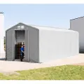 TOOLPORT 6x12m, Telthal, PVC-teltdug, grå, uden statikpakke