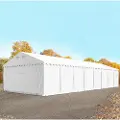 TOOLPORT 5x24m PVC lagertelt, hvid, med bundramme, uden statikpakke