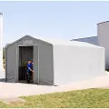 TOOLPORT 5x10m, Telthal, PRIMEtex-PVC-teltdug, grå, uden statikpakke