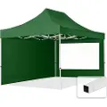 TOOLPORT 3x4,5m, stål, easy-up-pavillon, 2 sidedele, mørkegrøn
