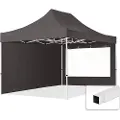 TOOLPORT 3x4,5m, stål, easy-up-pavillon, 2 sidedele, mørkegrå