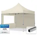 TOOLPORT 3x3m, aluminium, easy-up-pavillon, 2 sidedele, creme