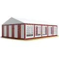 TOOLPORT 5x10m, Partytelt, PVC-teltdug, rød og hvid