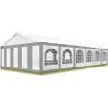 TOOLPORT 6x12m, Partytelt, PE-teltdug, grå-hvid