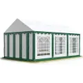 TOOLPORT 3x6m, Partytelt, PVC-teltdug, grøn og hvid