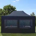TOOLPORT 3x4,5m, stål, easy-up-pavillon, 4 sidedele, sort