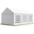 TOOLPORT 4x6m, Partytelt, PVC-teltdug, hvid
