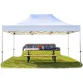 TOOLPORT 3x4,5m, aluminium, easy-up-pavillon, uden sidedele, hvid