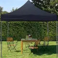 TOOLPORT 3x3m, stål, easy-up-pavillon, uden sidedele, sort