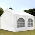 TOOLPORT 4x5m, Partytelt, PE-teltdug, hvid