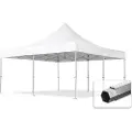 TOOLPORT 5x5m, aluminium, easy-up-pavillon, uden sidedele, hvid