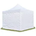 TOOLPORT 3x3m, aluminium, easy-up-pavillon, 4 sidedele, hvid