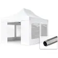 TOOLPORT 3x4,5m, stål, easy-up-pavillon, 4 sidedele, hvid