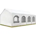 TOOLPORT 3x8m, Partytelt, PE-teltdug, hvid
