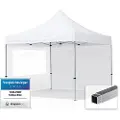 TOOLPORT 3x3m, aluminium, easy-up-pavillon, 2 sidedele, hvid