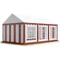 TOOLPORT 3x6m, Partytelt, PVC-teltdug, rød og hvid