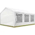 TOOLPORT 4x6m, Partytelt, PE-teltdug, hvid