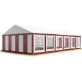 TOOLPORT 6x12m, Partytelt, PVC-teltdug, rød og hvid