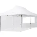 TOOLPORT 3x6m, aluminium, easy-up-pavillon, 2 sidedele, hvid