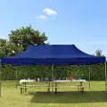 TOOLPORT 3x6m, stål, easy-up-pavillon, uden sidedele, mørkeblå