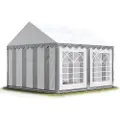 TOOLPORT 3x4m, Partytelt, PVC-teltdug, grå-hvid