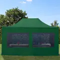 TOOLPORT 3x4,5m, stål, easy-up-pavillon, 4 sidedele, mørkegrøn