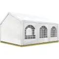 TOOLPORT 3x6m, Partytelt, PE-teltdug, hvid